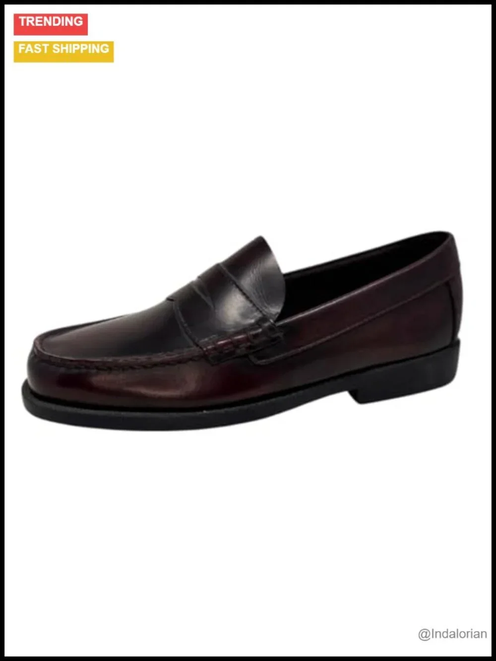 Boys Penny Loafer Moc-Toe Stitching School Uniform Shoes